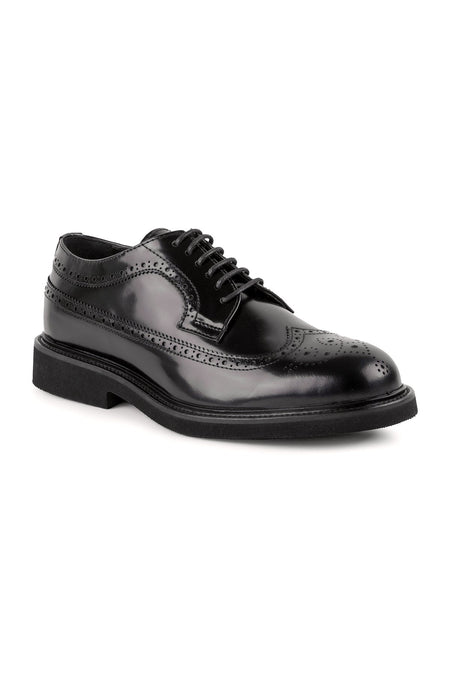 L3814 Open Leather Men's Casual Shoes Eva Black - MALLTURK