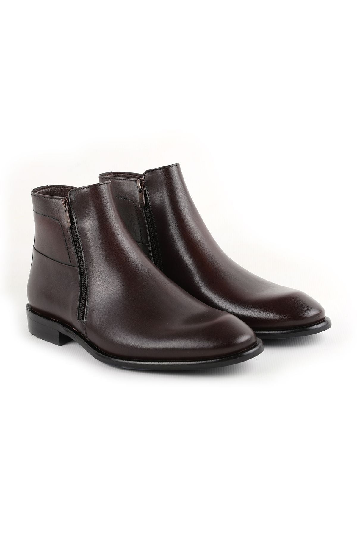L4367 Leather Men's Boots Brown - MALLTURK