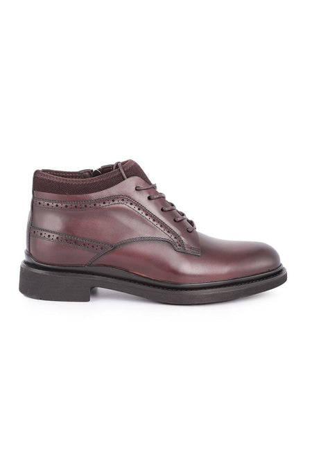 L4377 Leather Men's Boots Brown - MALLTURK