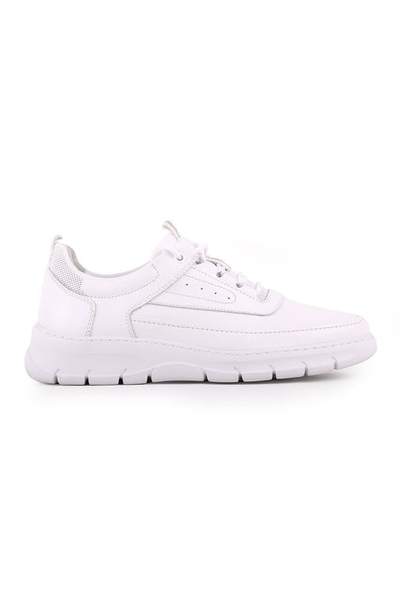 L4501 Leather Men's Casual Shoes White - MALLTURK