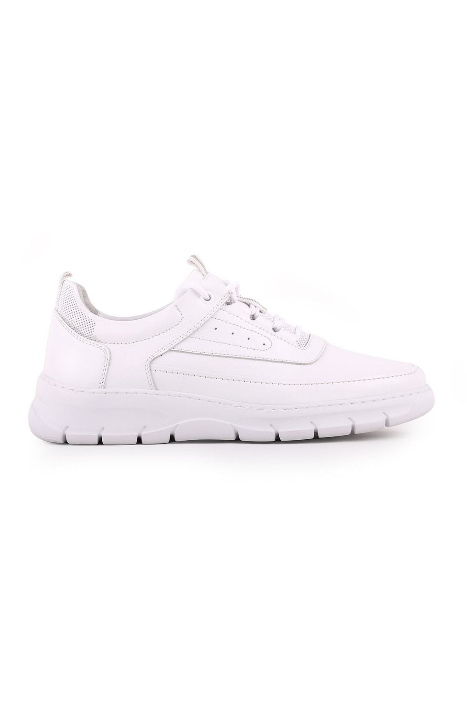 L4501 Leather Men's Casual Shoes White - MALLTURK