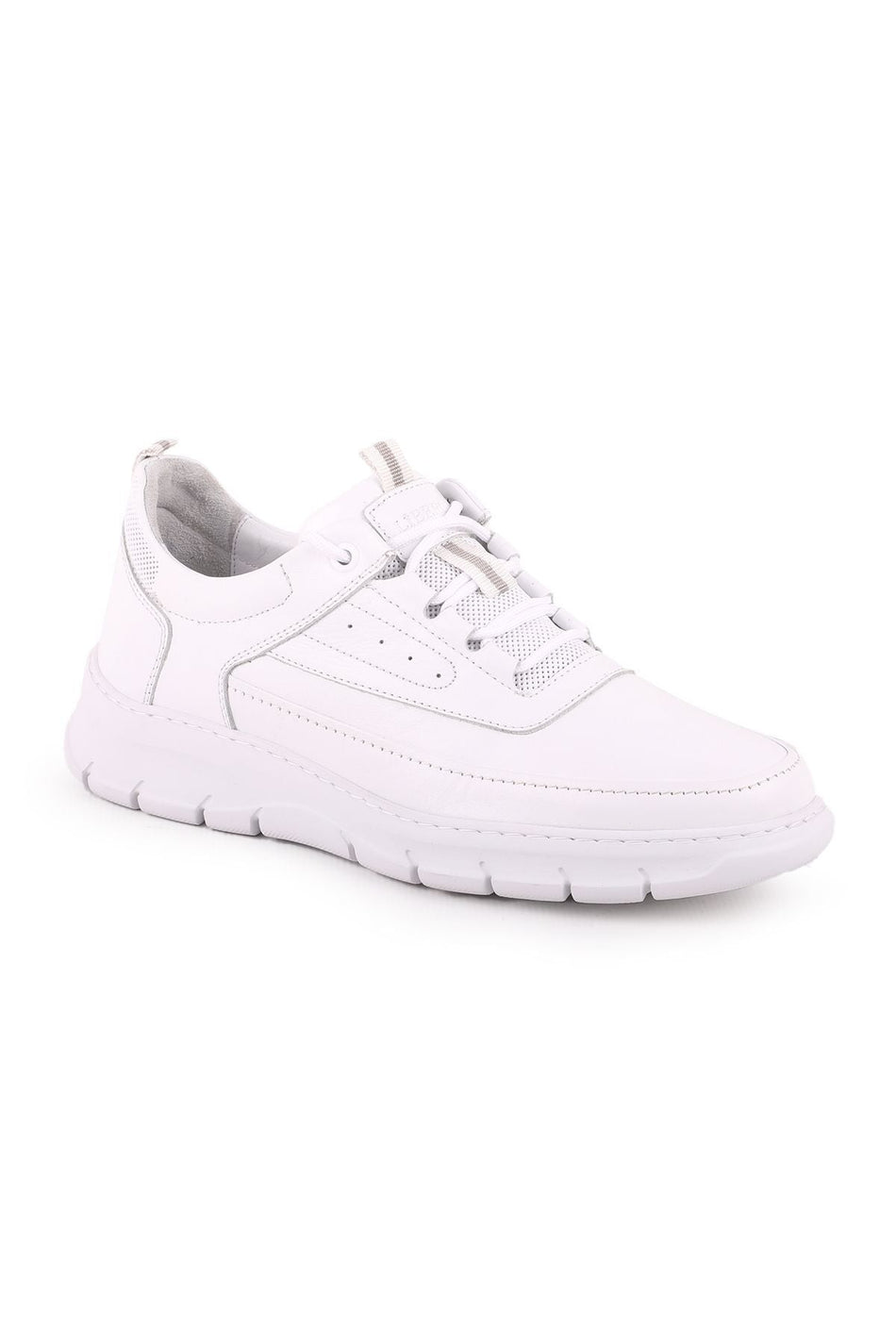 L4501 Leather Men's Casual Shoes White - MALLTURK