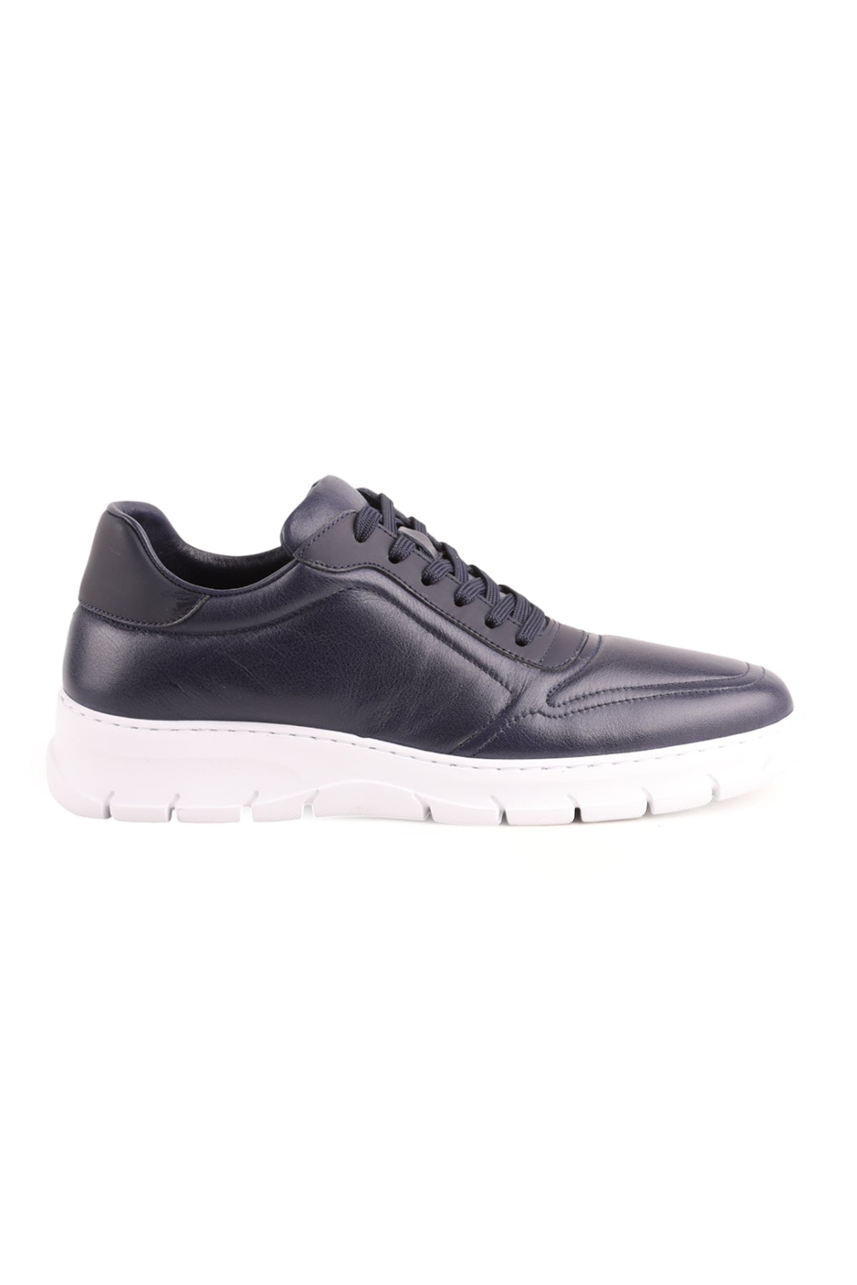 L4502 Comfort Leather Men's Sneakers Navy Blue - MALLTURK