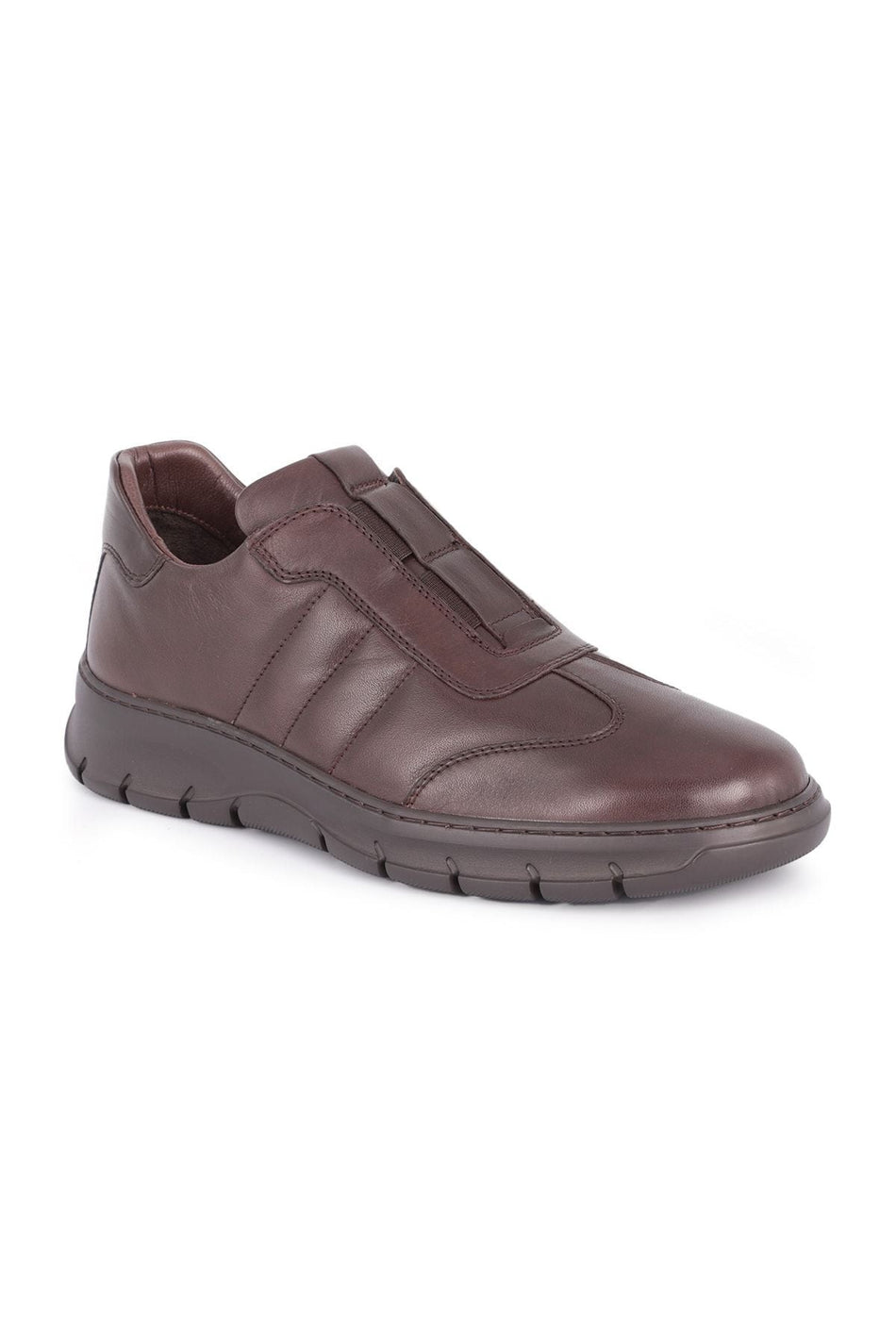 L4523 Leather Men's Casual Shoes Brown - MALLTURK