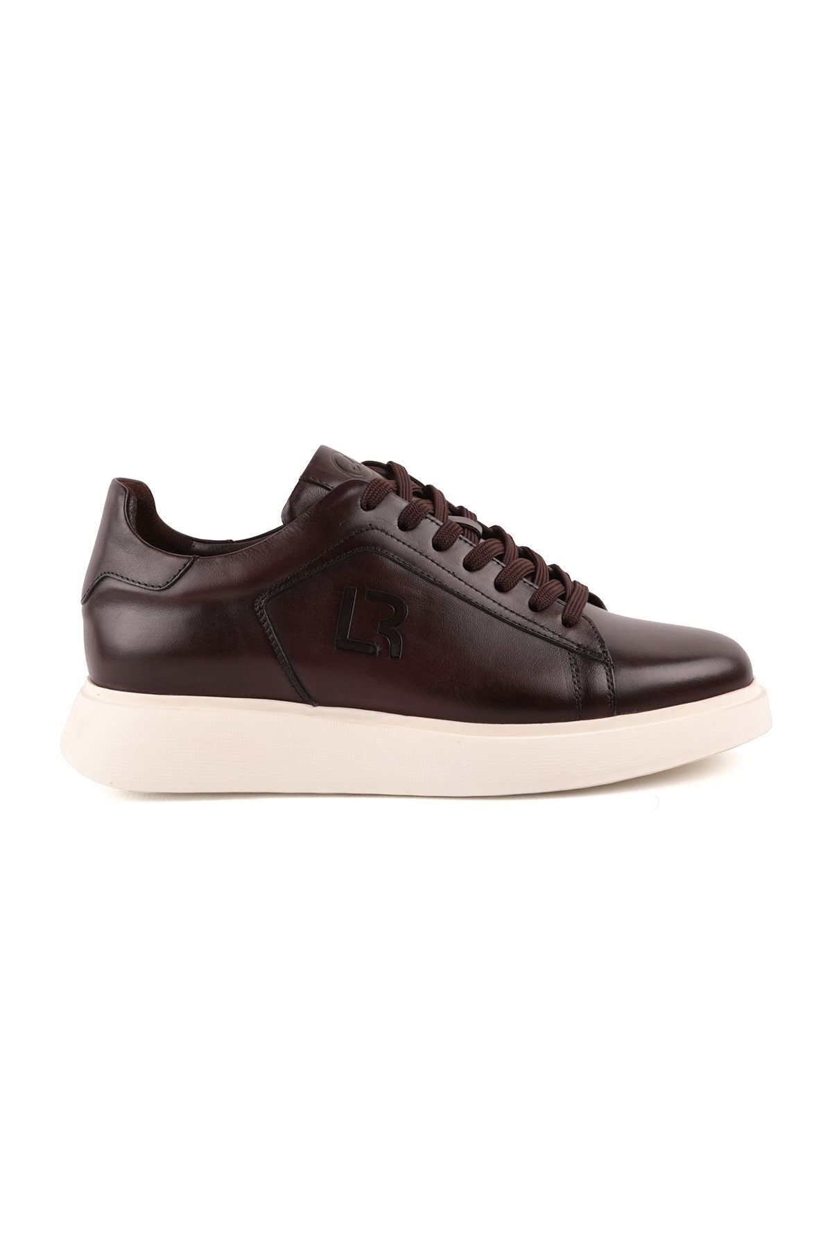 L4617 Leather Men's Sports Shoes Brown-white - MALLTURK