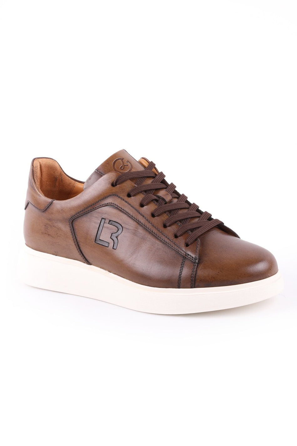 L4617 Leather Men's Sports Shoes Walnut - MALLTURK