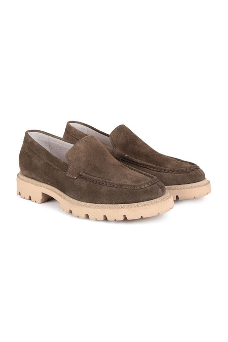 L4686 Suede Leather Men's Casual Shoes Khaki - MALLTURK