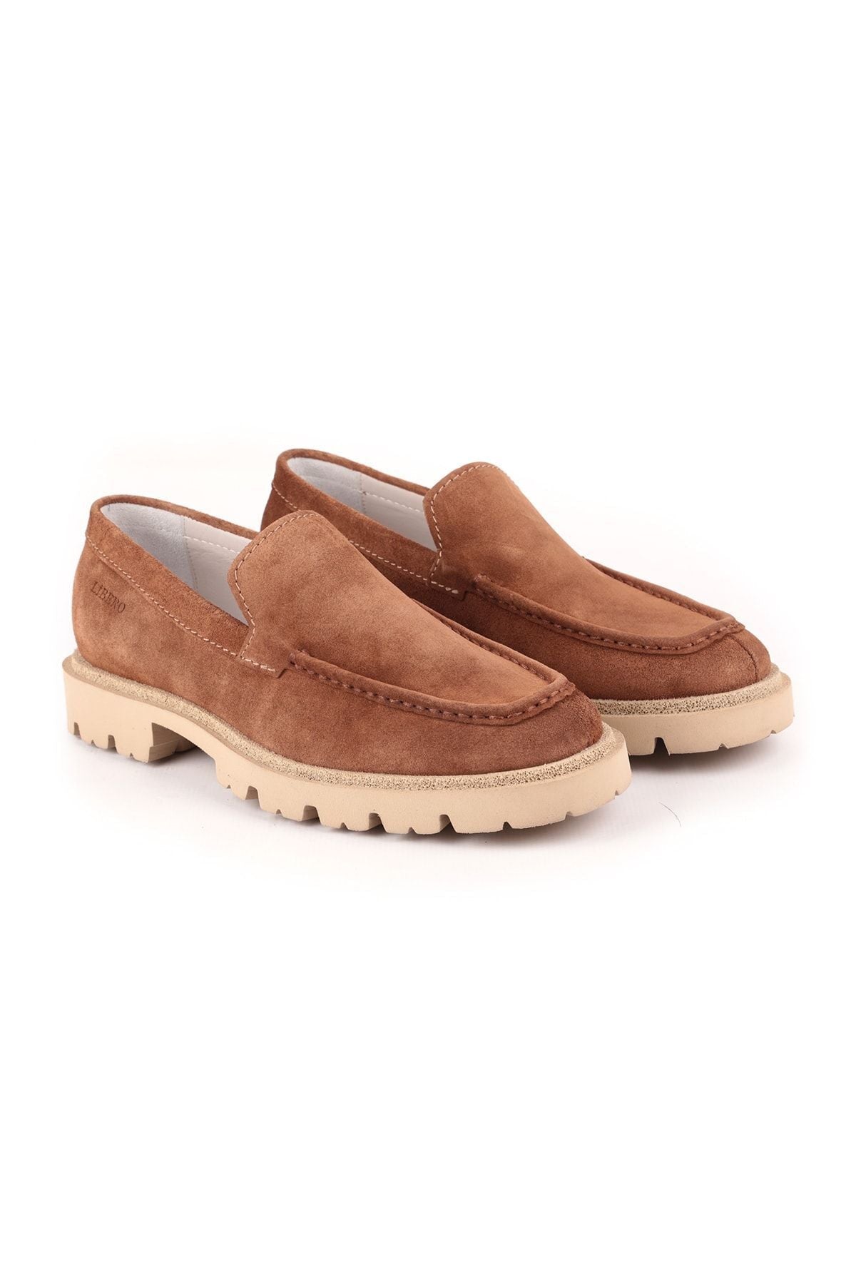 L4686 Suede Leather Men's Casual Shoes Light Tan - MALLTURK