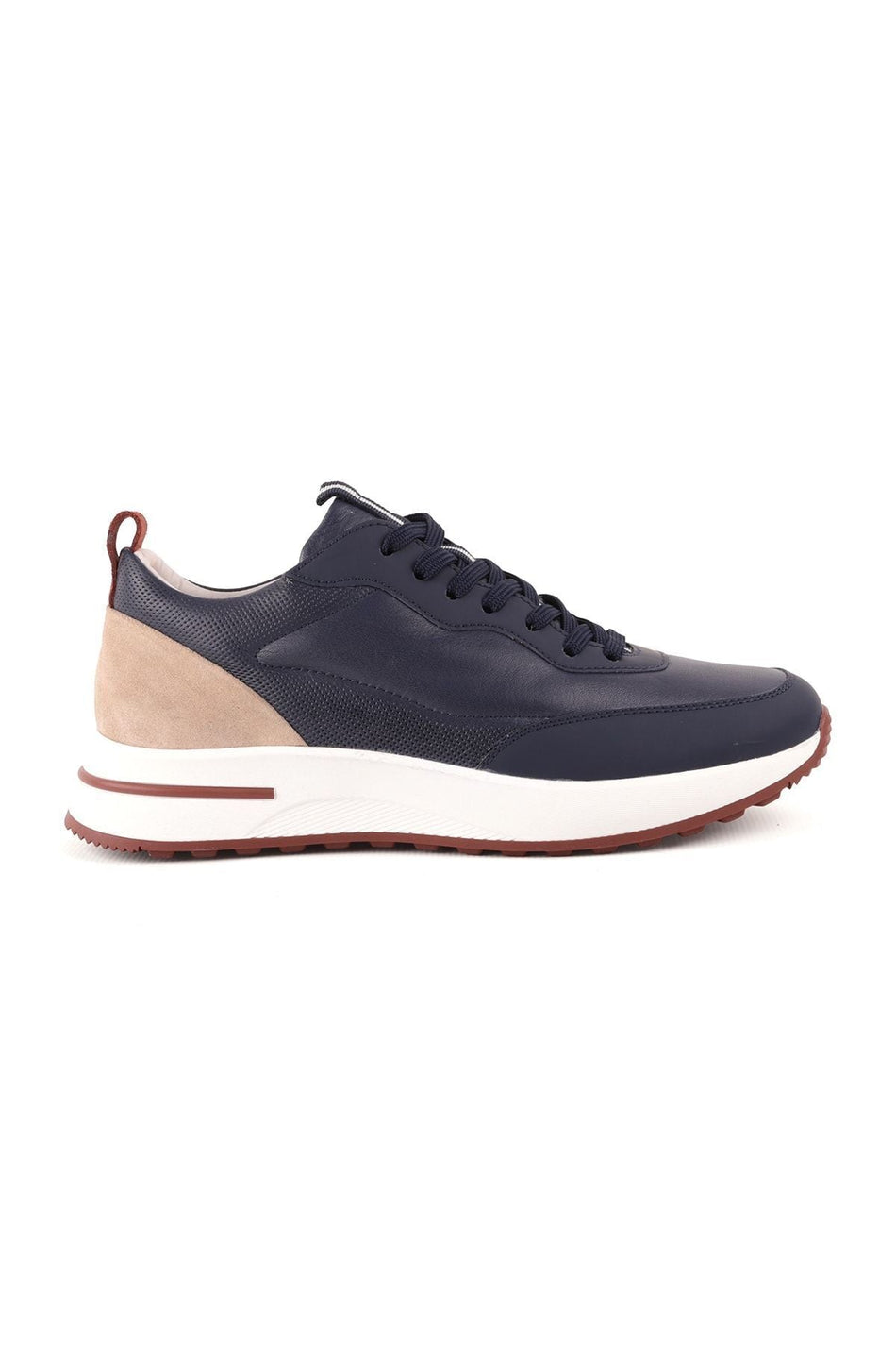 L4722 Casual Leather Men's Shoes Navy Blue - MALLTURK