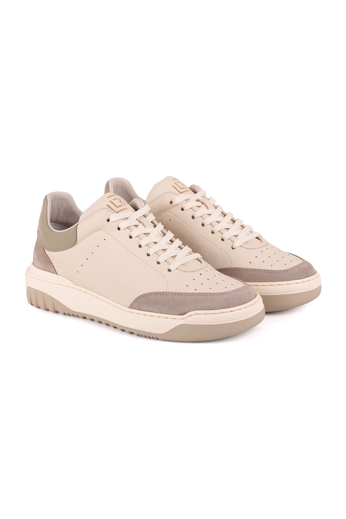 L4728 Leather Men's Casual Shoes BONE - MALLTURK