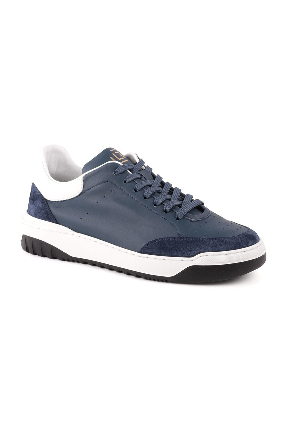 L4728 Leather Men's Casual Shoes Navy Blue - MALLTURK