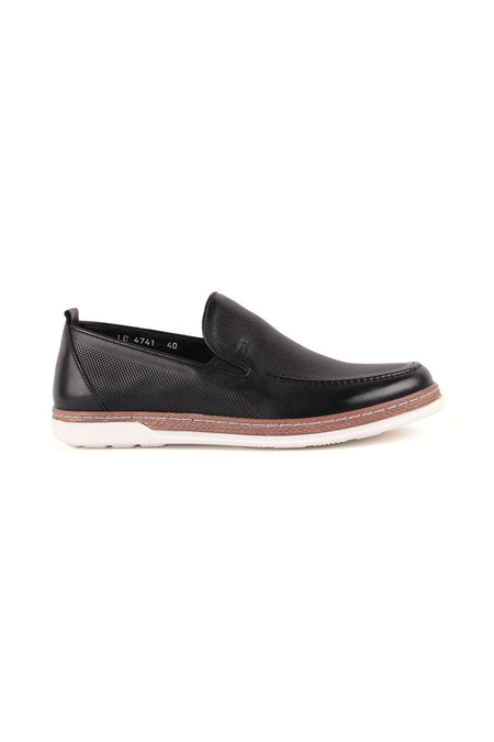 L4741 Leather Men's Loafer Shoes BLACK - MALLTURK