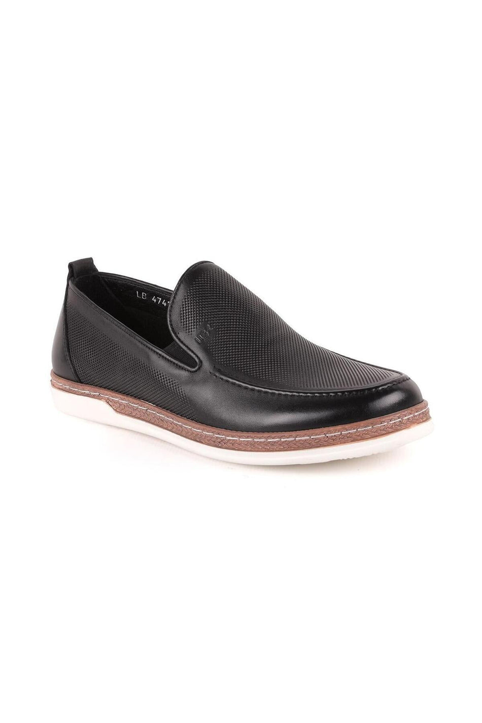L4741 Leather Men's Loafer Shoes BLACK - MALLTURK