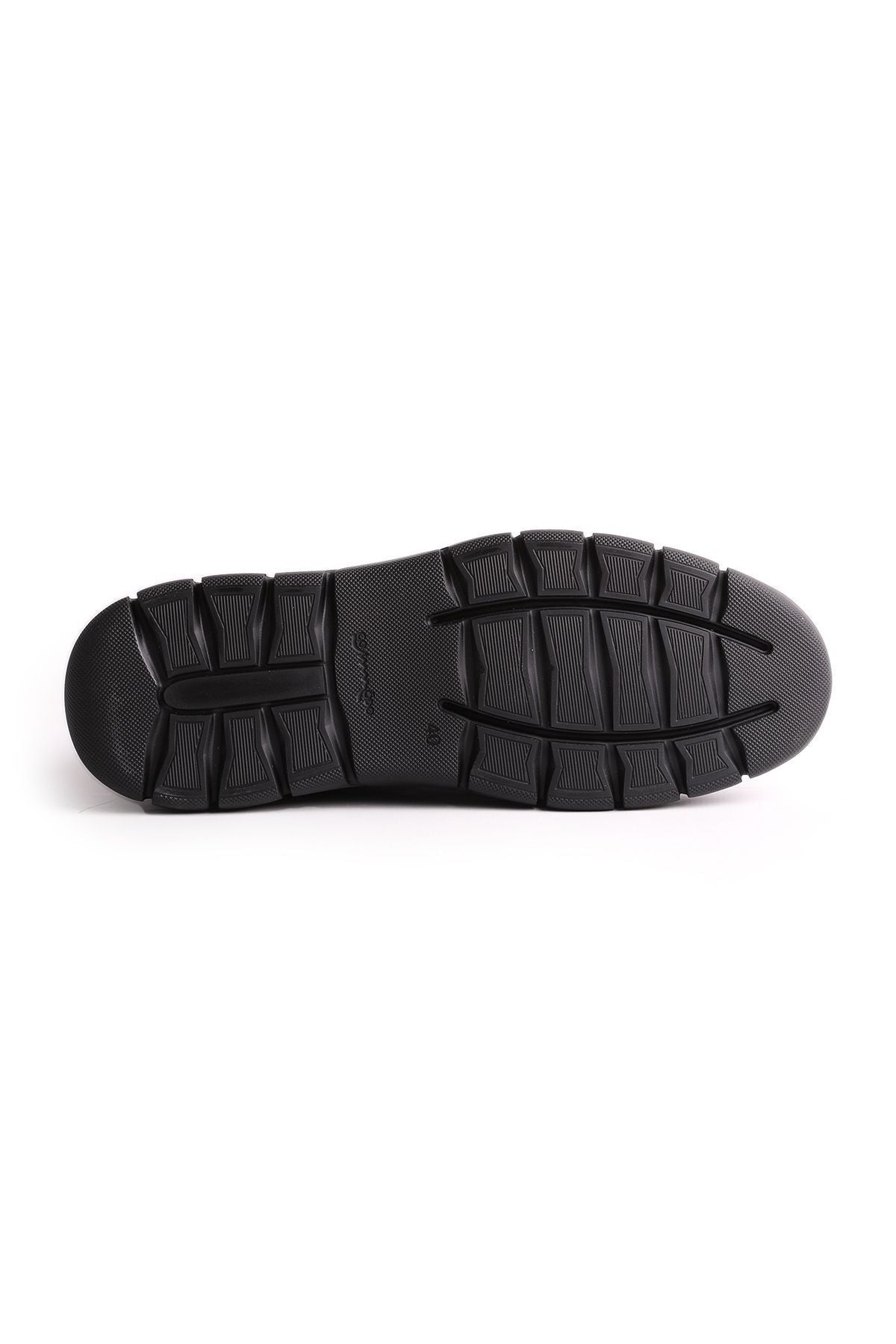 L4753 Model - Black Leather Men's Sports Shoes - MALLTURK