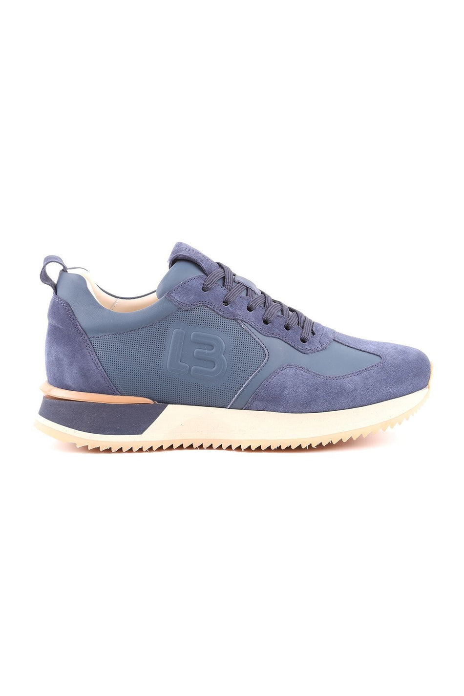 L4772-1 Men's Sneakers - Suede Leather, DARK BLUE - MALLTURK