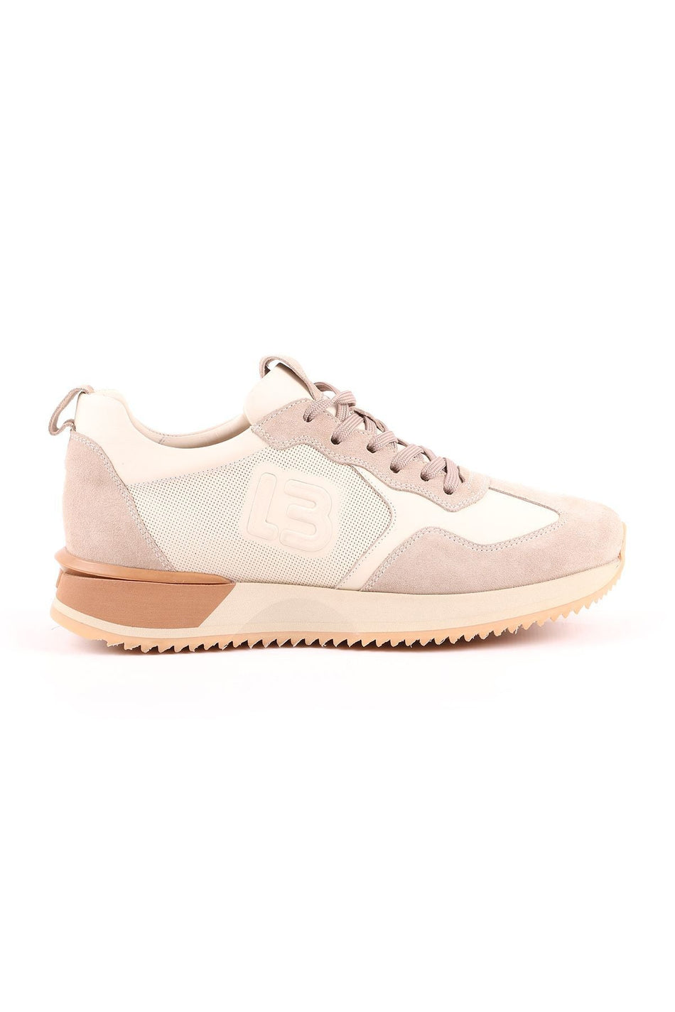 L4772-1 Men's Suede Leather Sneakers - Bone Beige - MALLTURK