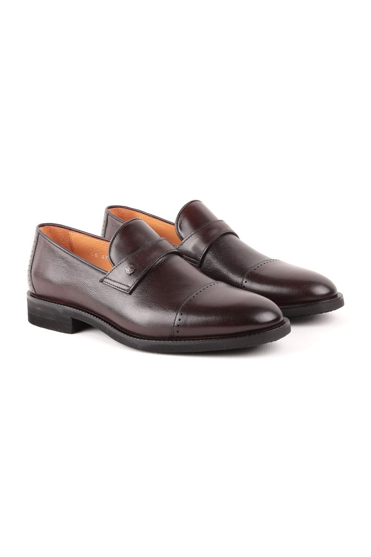 L4779 Leather Men's Classic Shoes Brown - MALLTURK