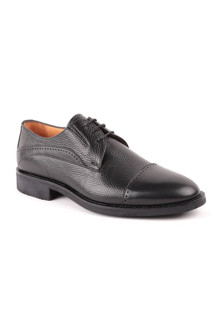 L4782 Leather Men's Classic Shoes Black - MALLTURK