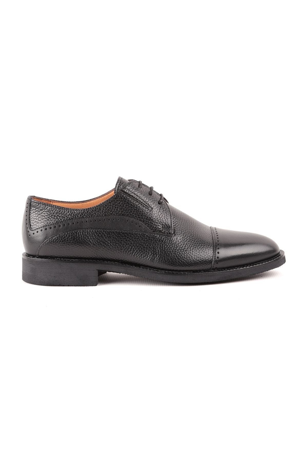 L4782 Leather Men's Classic Shoes Black - MALLTURK