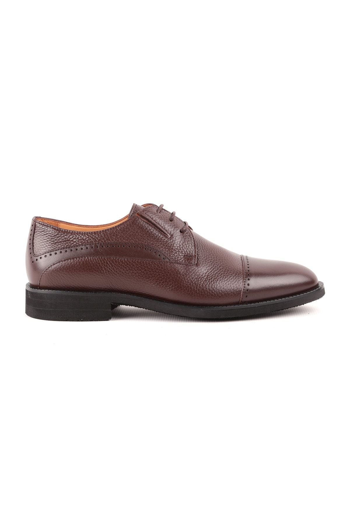 L4782 Leather Men's Classic Shoes Brown - MALLTURK