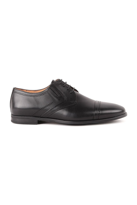 L4796 Leather Men's Classic Shoes Black - MALLTURK