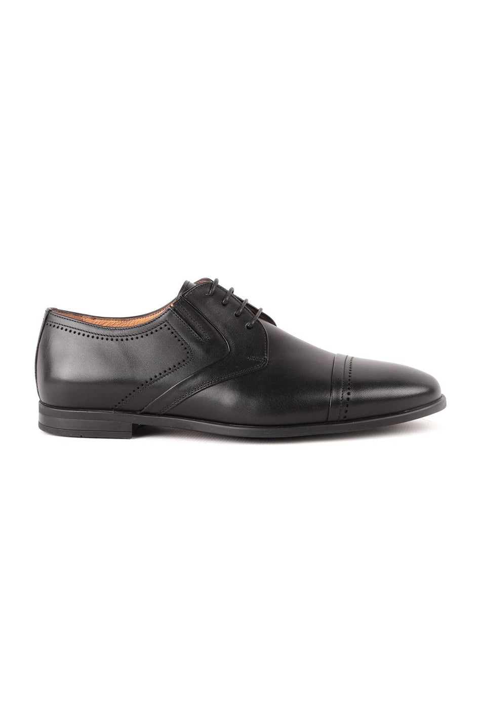 L4796 Leather Men's Classic Shoes Black - MALLTURK