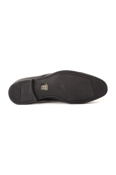 L4796 Leather Men's Classic Shoes Black - MALLTURK