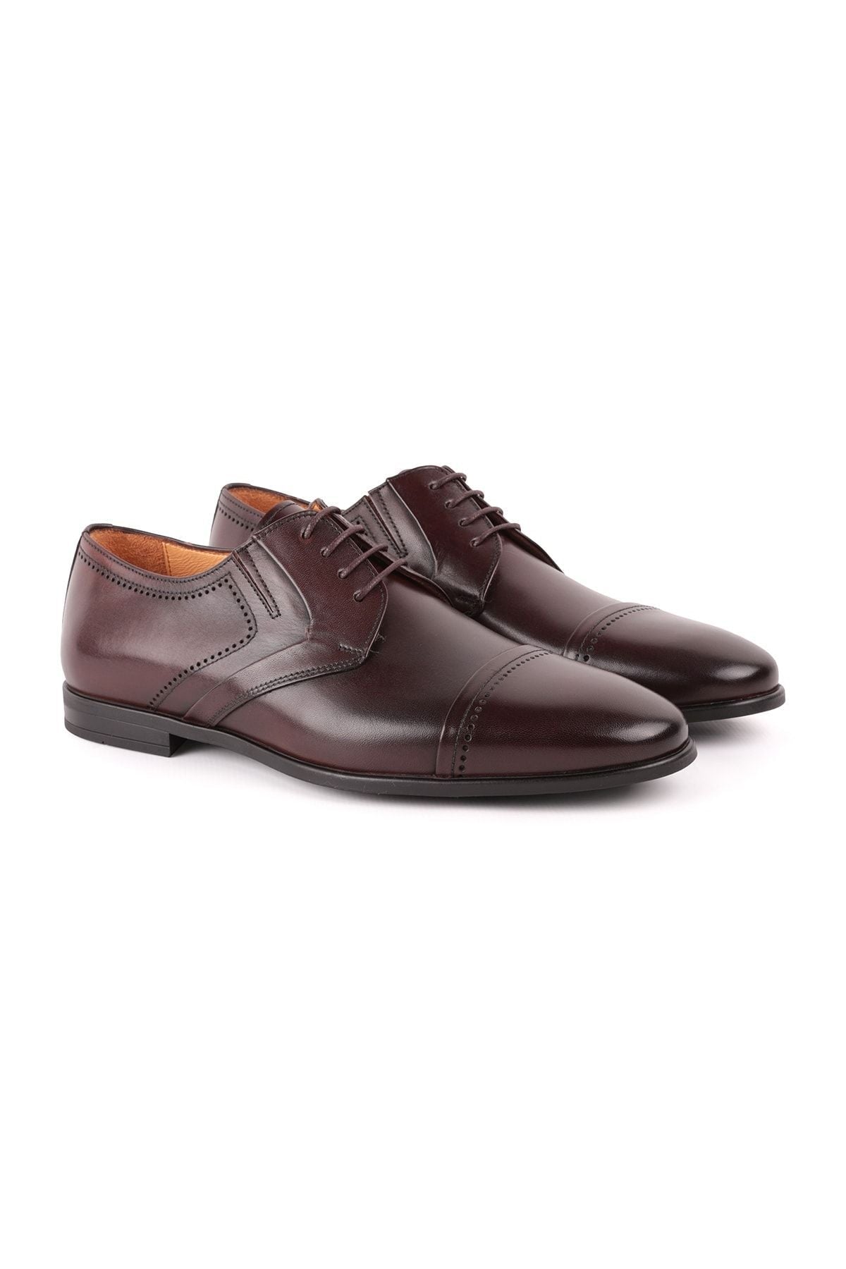 L4796 Leather Men's Classic Shoes Brown - MALLTURK