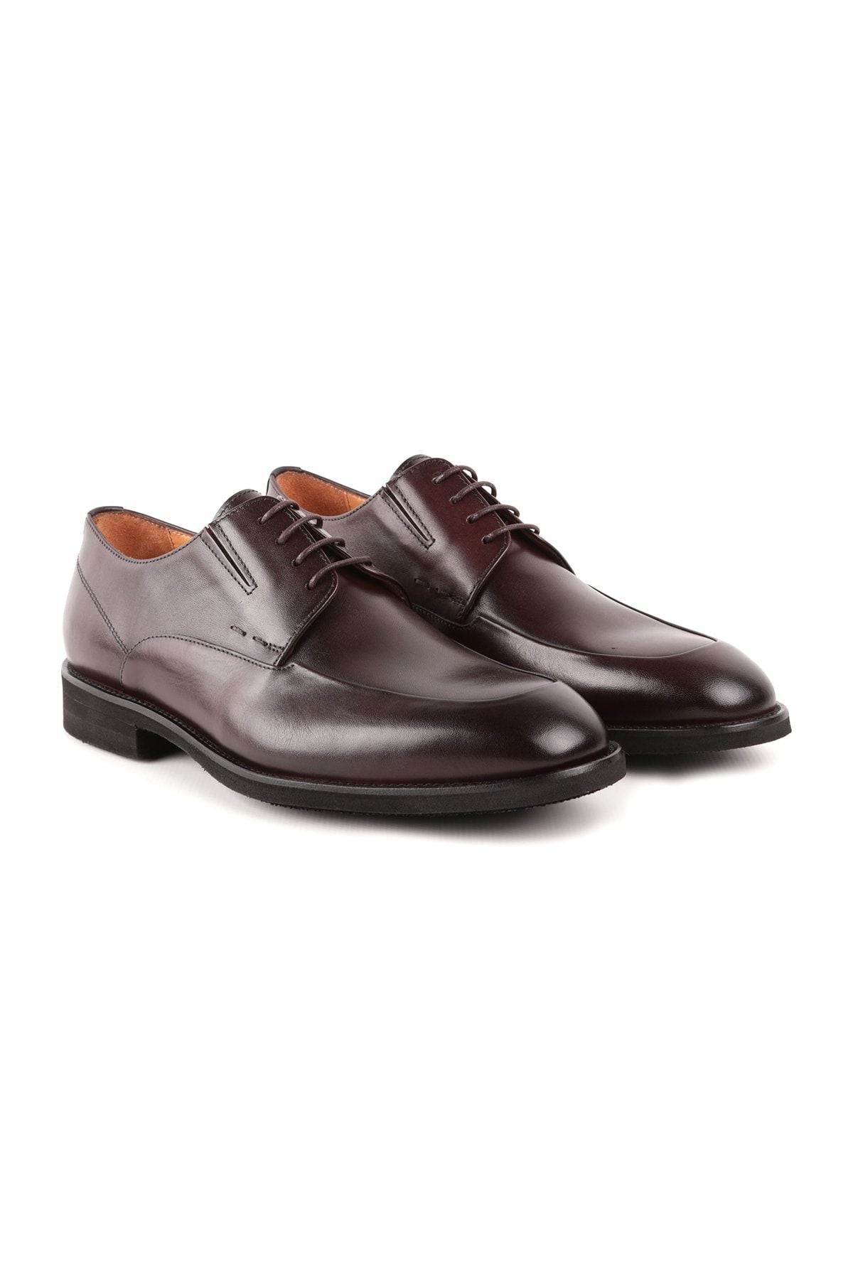 L4803 Classic Men's Leather Shoes Brown - MALLTURK