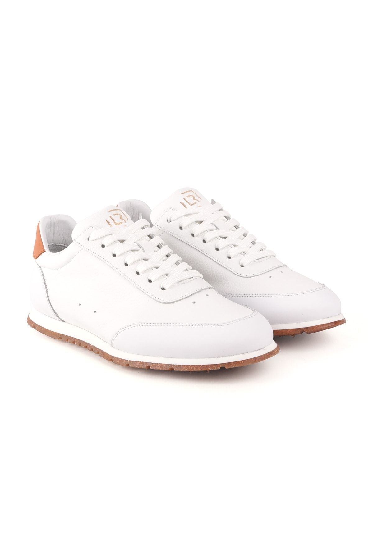 L4807 Leather Men's Casual Shoes White - MALLTURK