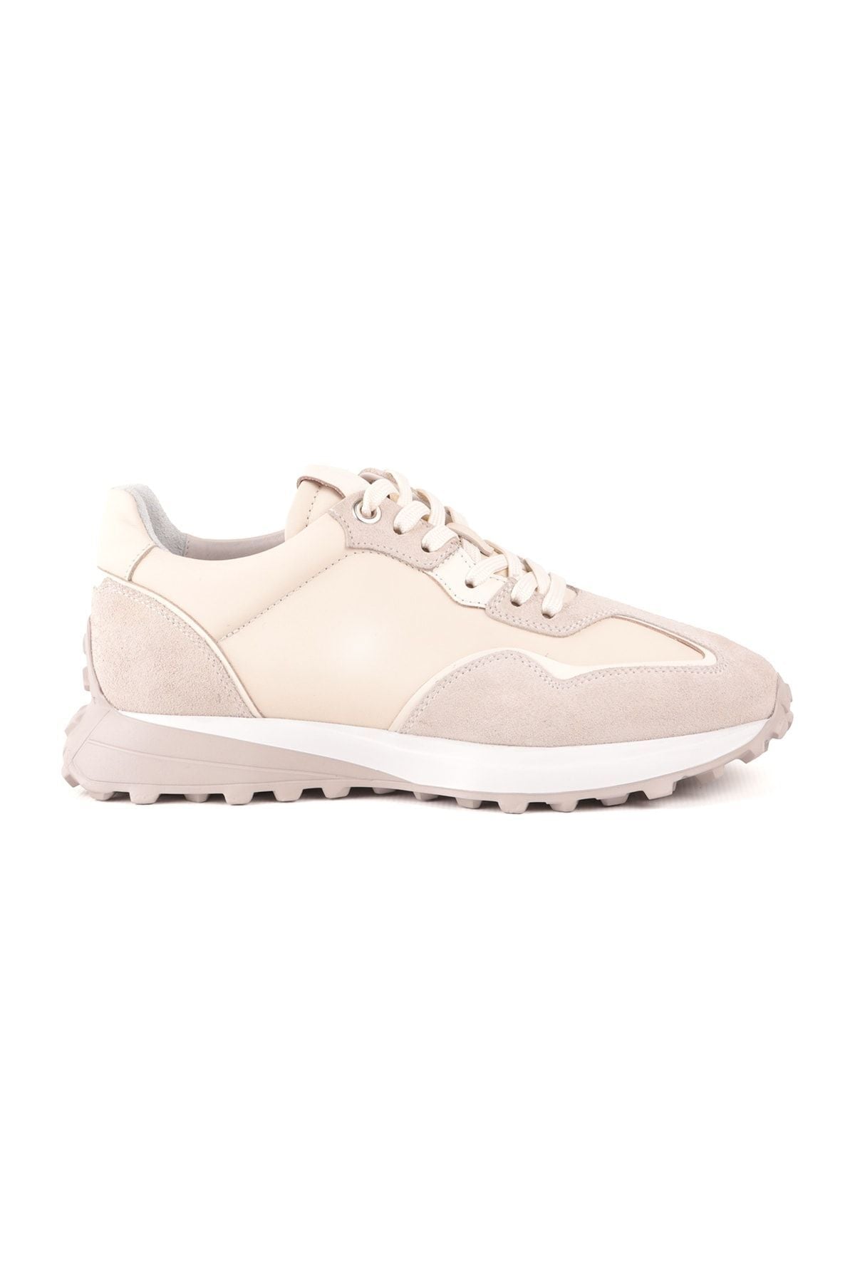 L4821 Suede Leather Men's Sneakers Bone - MALLTURK