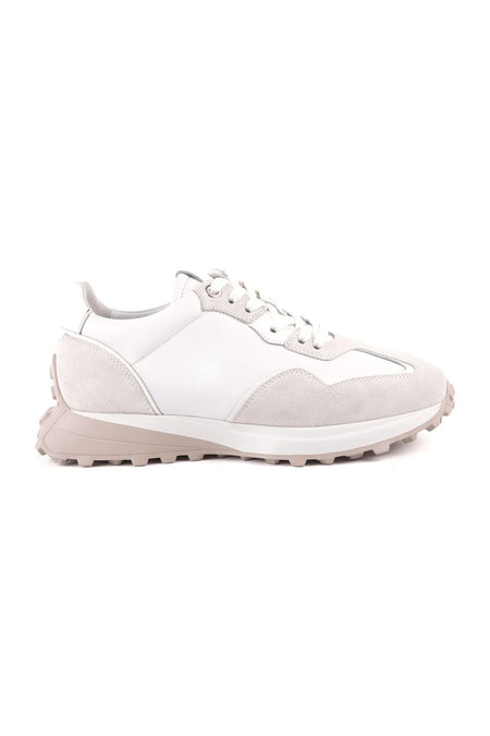 L4821 Suede Leather Men's Sneakers White - MALLTURK