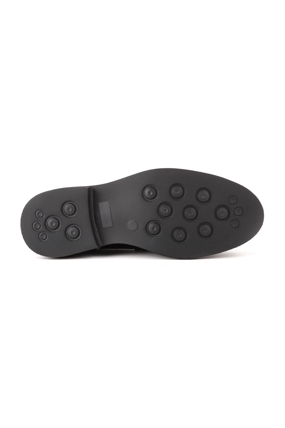 L4841 Loafer Leather Men's Shoes Black - MALLTURK