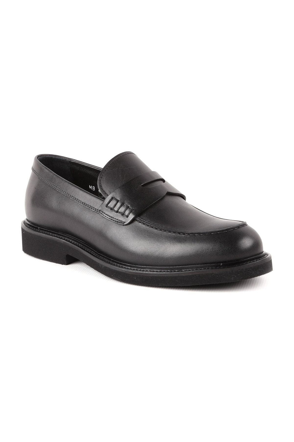 L4841 Loafer Leather Men's Shoes Black - MALLTURK