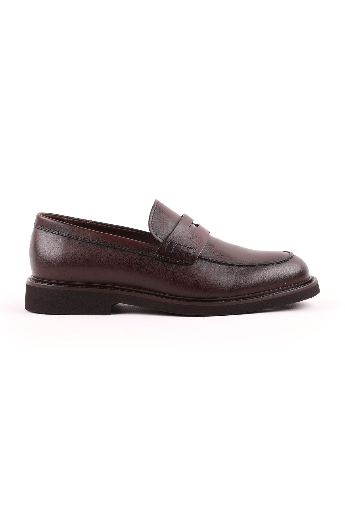 L4841 Loafer Leather Men's Shoes Brown - MALLTURK