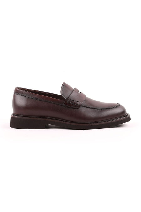 L4841 Loafer Leather Men's Shoes Brown - MALLTURK