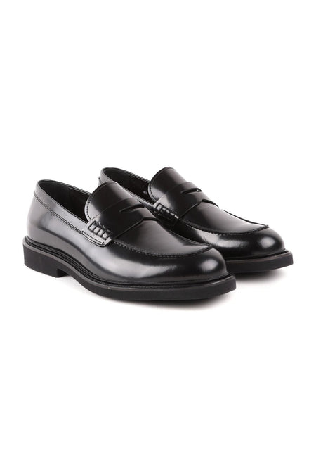 L4841 Loafer Men's Leather Shoes Black - MALLTURK