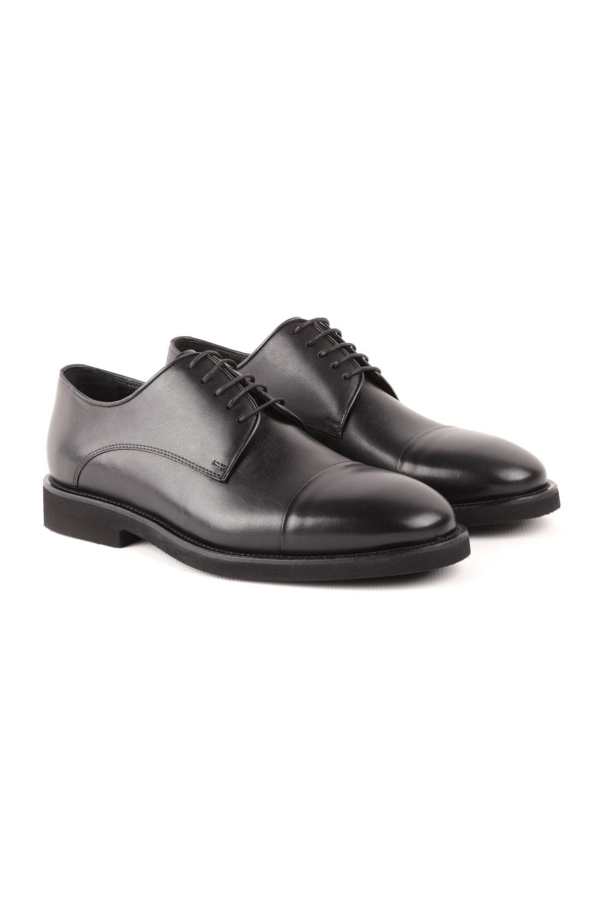 L4842 Leather Men's Casual Shoes Black - MALLTURK