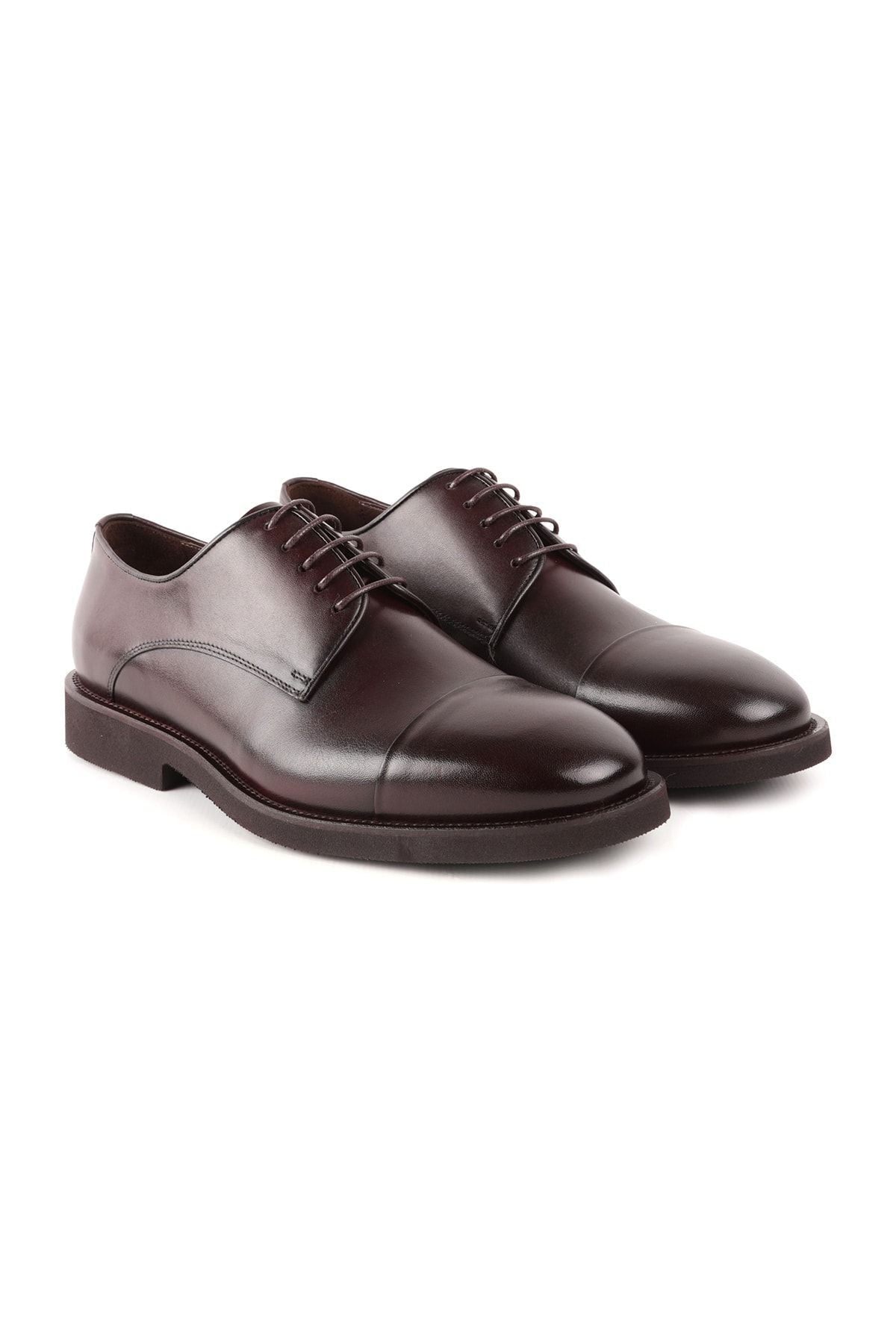 L4842 Leather Men's Casual Shoes Brown - MALLTURK