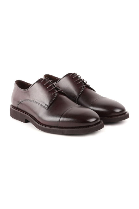 L4842 Leather Men's Casual Shoes Brown - MALLTURK