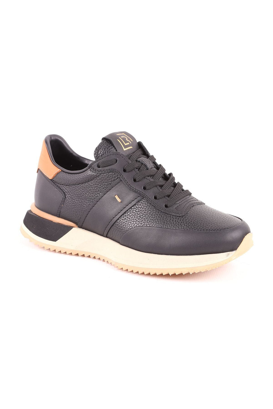 L4843 Casual Men's Leather Shoes Black-bone - MALLTURK