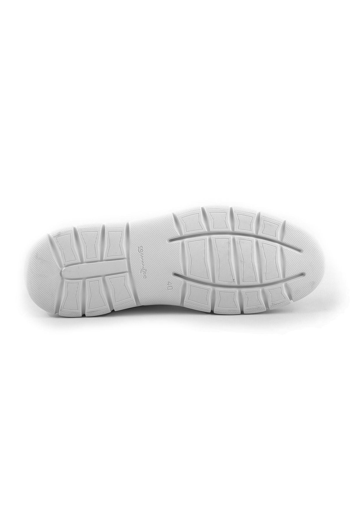 L4846 Model Leather Men's Casual Shoes - WHITE - MALLTURK