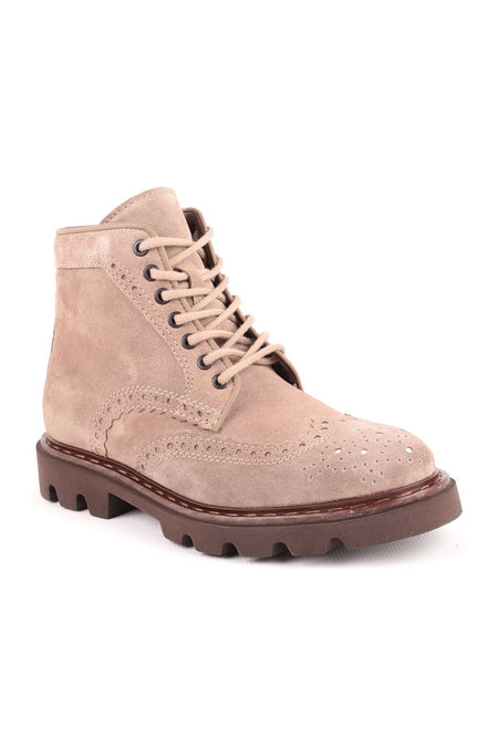 L4854 Suede Leather Men's Boots Mink - MALLTURK