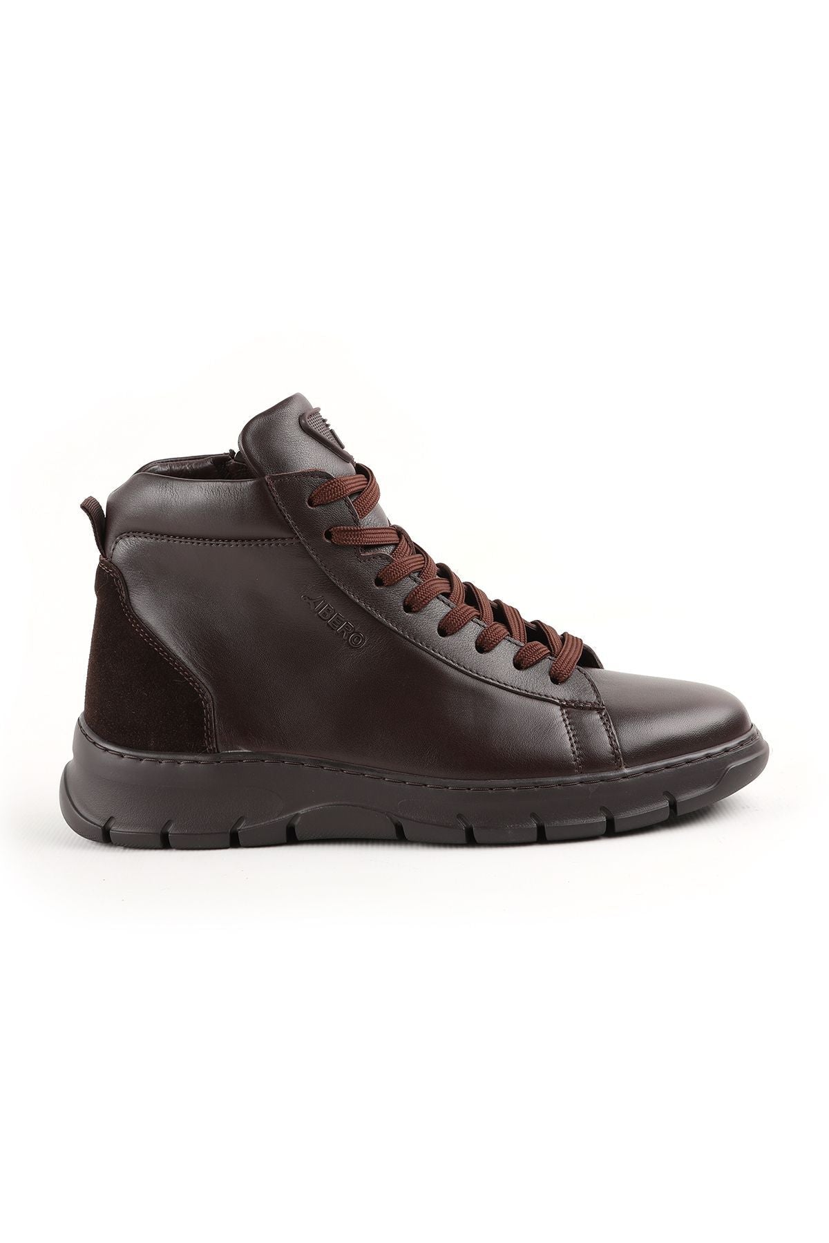 L4888 Men's Leather Boots Dark Brown - MALLTURK