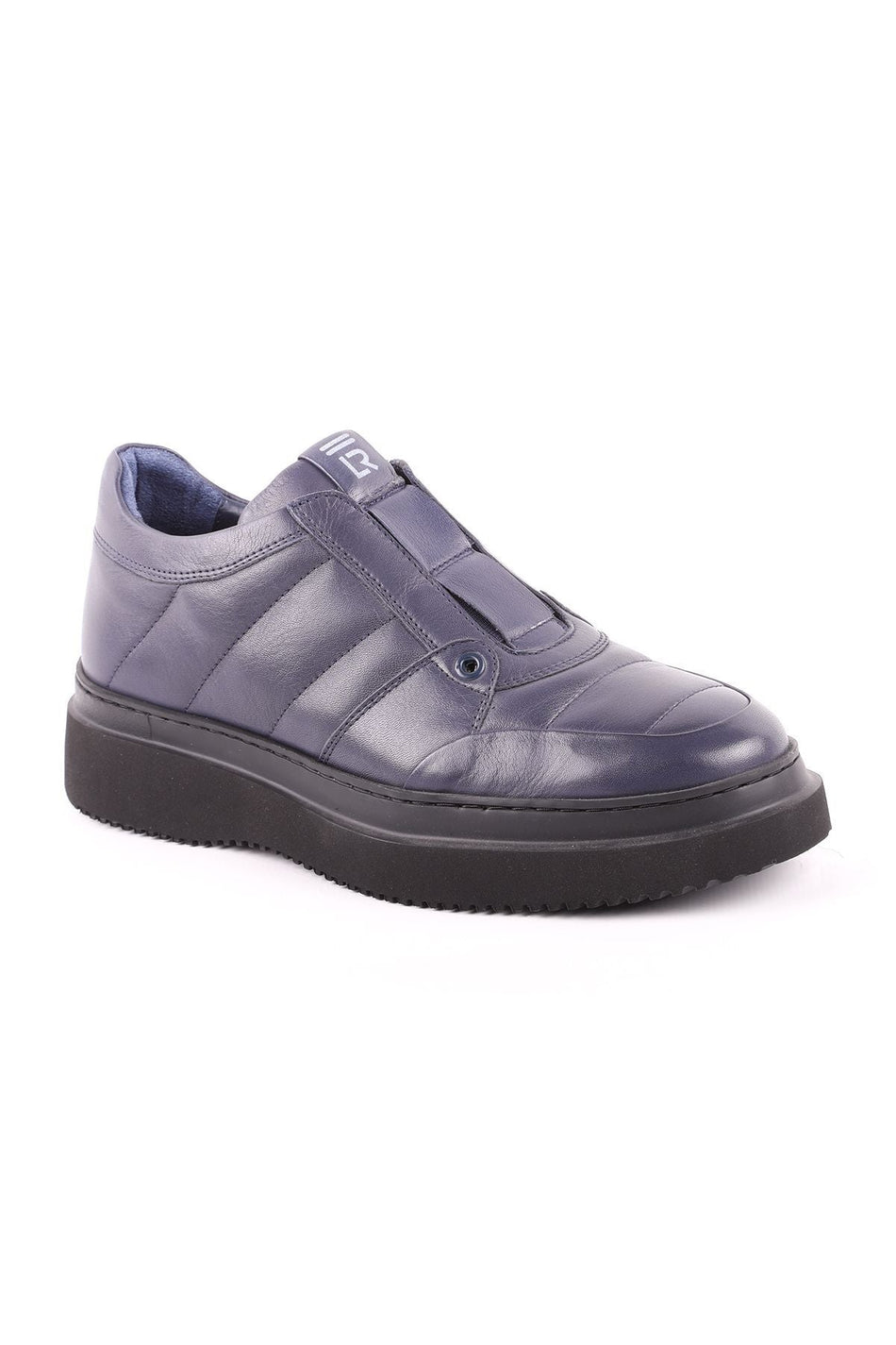 L4898 Model Men's Leather Casual Shoes - NAVY BLUE - MALLTURK