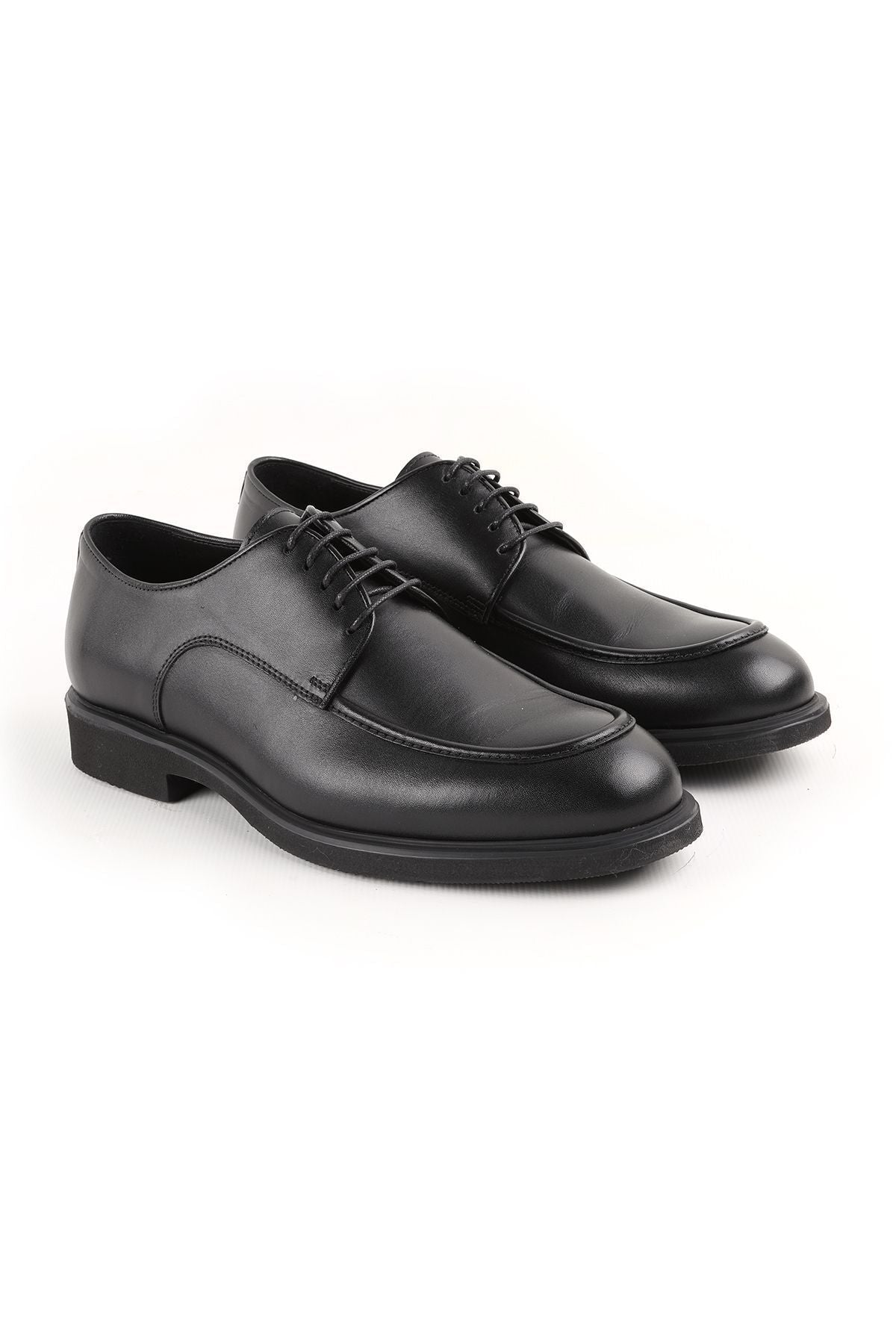 L4906 Casual Men's Leather Shoes Black - MALLTURK
