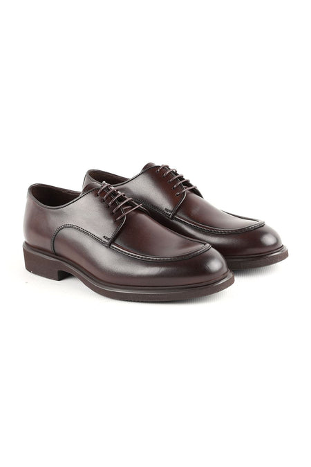 L4906 Casual Men's Leather Shoes Brown - MALLTURK