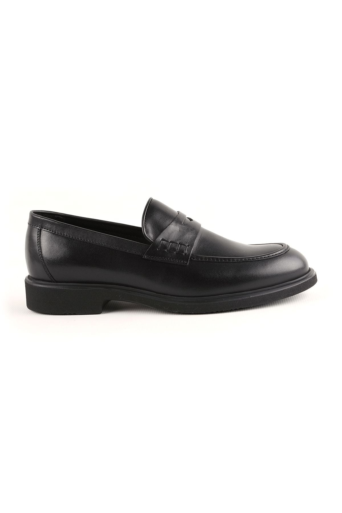 L4910 Casual Men's Leather Shoes Black - MALLTURK