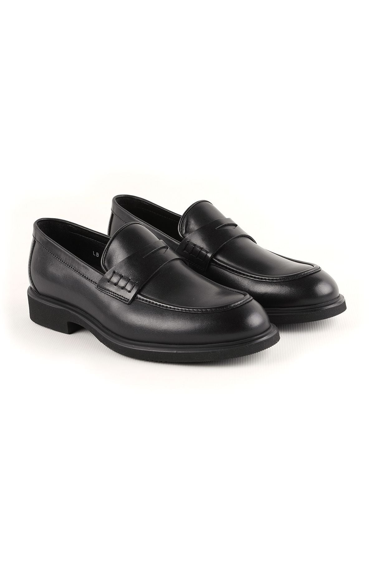 L4910 Casual Men's Leather Shoes Black - MALLTURK