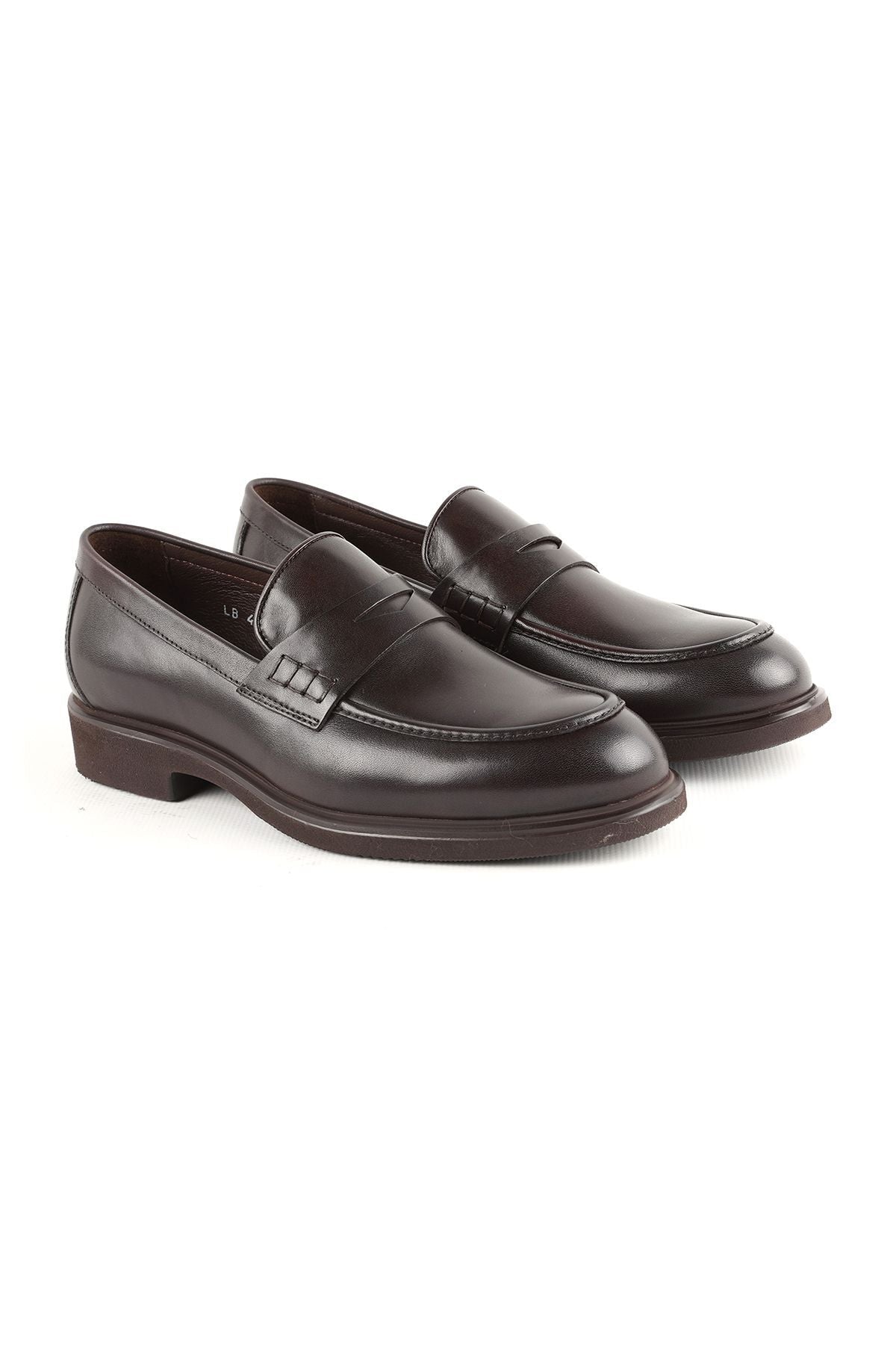 L4910 Casual Men's Leather Shoes Brown - MALLTURK